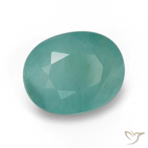 6.01 ct Turquoise Grandidierite Stone, Natural Grandidierite in Oval Facet Shape for Sale