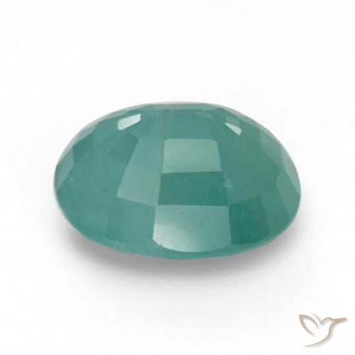Grandidierite Gemstone in 12.7 x 10.1 mm Size for Sale, Grandidierite Stone in Sea Foam Green Color