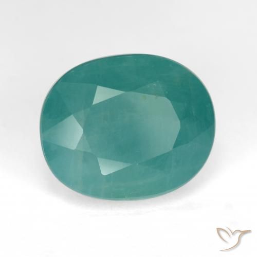5.92 ct Turquoise Grandidierite Stone, Natural Grandidierite in Oval Facet Shape for Sale