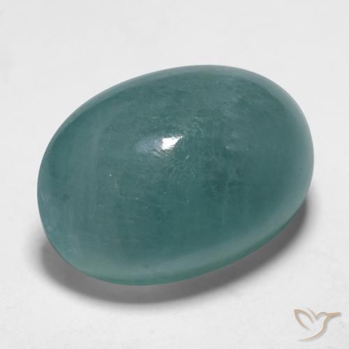 17.66 ct Turquoise Grandidierite Stone, Natural Grandidierite in Oval Cabochon Shape for Sale