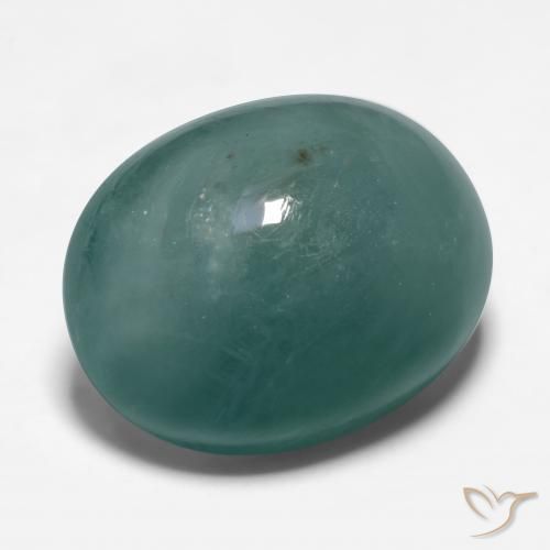 18.89 ct Turquoise Grandidierite Stone, Natural Grandidierite in Oval Cabochon Shape for Sale