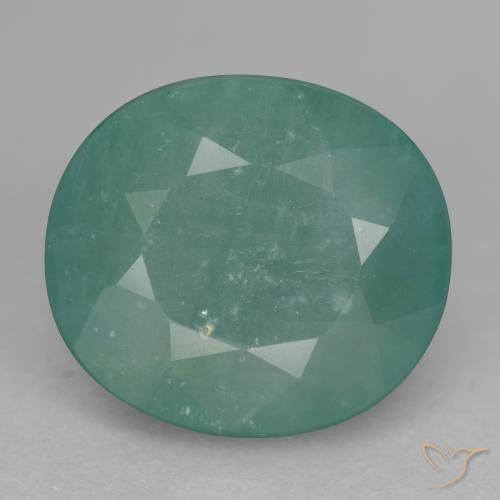 11.37 ct Blue Green Grandidierite, 14.6 x 12.9 mm Oval Cut From Madagascar, Photo A