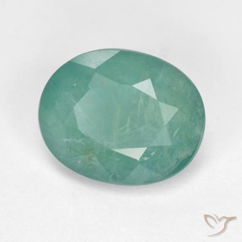 3.57 ct Turquoise Grandidierite Stone, Natural Grandidierite in Oval Facet Shape for Sale