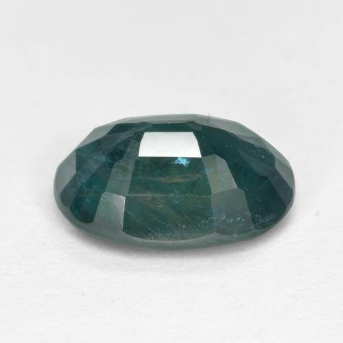 Grandidierite Gemstone in 9.8 x 7.1 mm Size for Sale, Grandidierite Stone in Dark Blue Green Color
