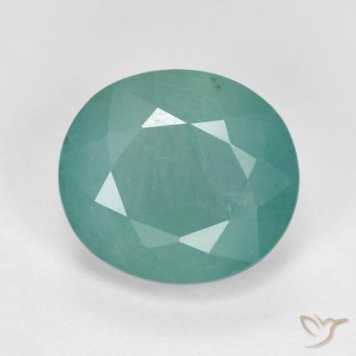 Grandidierite Ovale en damier des États-Unis 4,97 ct, dimension 11,7 x 10,4mm, pureté si, pierre gemme naturelle Non traité, 1 pièce de grandidiérite de couleur Bleu vert léger, dureté Mohs de 7 à 7.5 convient aux bijoux de tous les jours, pierre de sagesse, Photo A