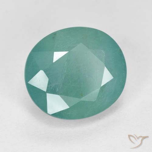 4.97 ct Turquoise Grandidierite Stone, Natural Grandidierite in Oval Facet Shape for Sale