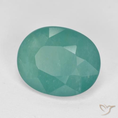4.31 ct Turquoise Grandidierite Stone, Natural Grandidierite in Oval Facet Shape for Sale