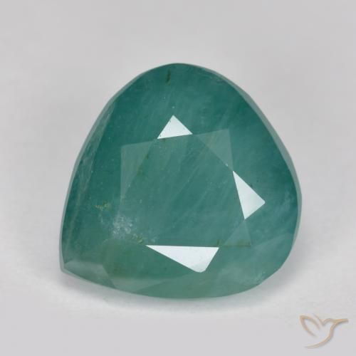 3.3 ct Blue Green Grandidierite, 10.5 x 9.9 mm Pear Cut From Madagascar, Photo A