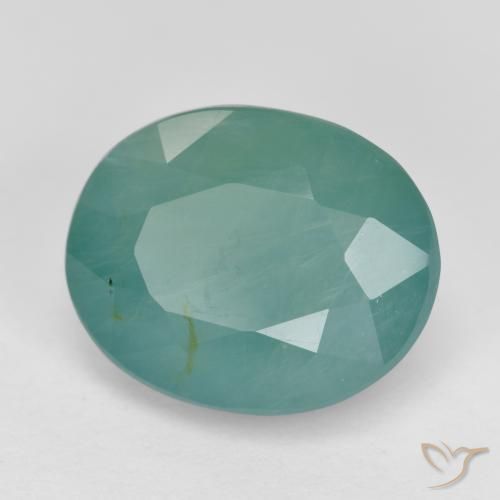 4.83 ct Turquoise Grandidierite Stone, Natural Grandidierite in Oval Facet Shape for Sale