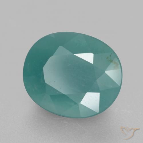 4.21 ct Turquoise Grandidierite Stone, Natural Grandidierite in Oval Facet Shape for Sale