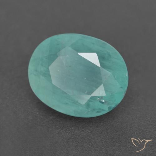 3.39 ct Turquoise Grandidierite Stone, Natural Grandidierite in Oval Facet Shape for Sale