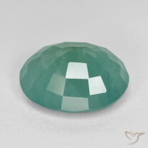Grandidierite Gemstone in 10.9 x 9.4 mm Size for Sale, Grandidierite Stone in Medium Green Blue Color