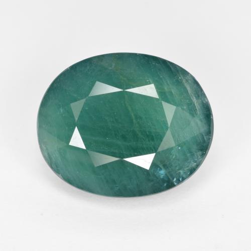 ١٢.٨ x ١٠.٦ مم غرانديديريت فيروز بيضوي من مدغشقر ، الوزن ٥.٥٧ قير اط، حجر كريم طبيعي، نقاء si-i1 ، قطعة واحدة غرانديديريت - اللون فيروز ، صلابة موس ٧ - ٧.٥, Photo A