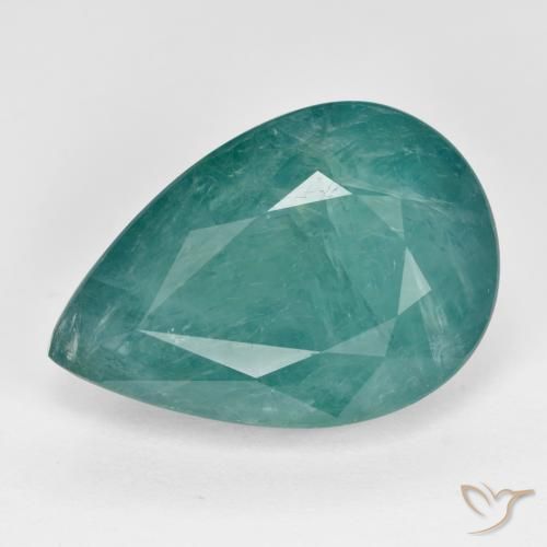 10.02 ct Turquoise Grandidierite Gemstone, Grandidierite Gem in Pear Facet Shape for Sale.