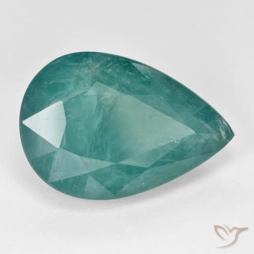 10.02 ct Turquoise Grandidierite Stone, Natural Grandidierite in Pear Facet Shape for Sale