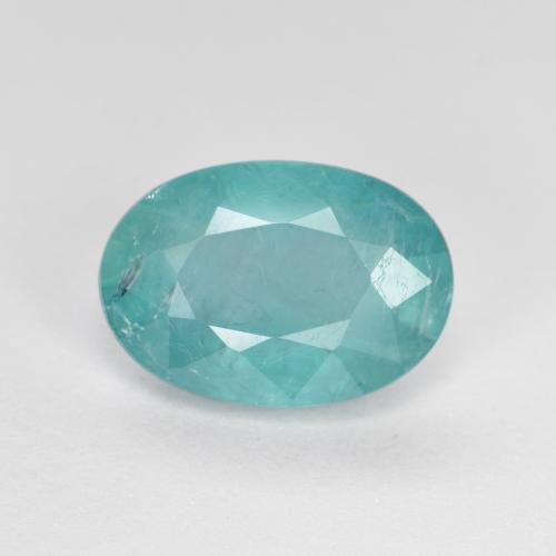 2.61 ct Turquoise Grandidierite Gemstone, Grandidierite Gem in Oval Facet Shape for Sale.