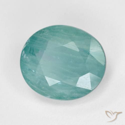 3.15 ct Turquoise Grandidierite Stone, Natural Grandidierite in Oval Facet Shape for Sale