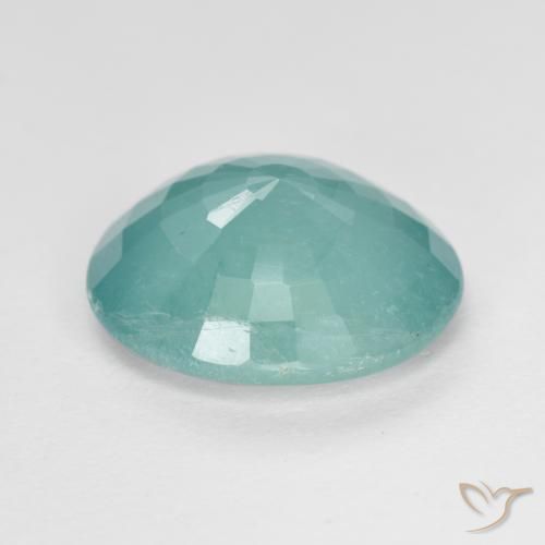 Grandidierite Gemstone in 10.9 x 9.5 mm Size for Sale, Grandidierite Stone in Sea Foam Green Color
