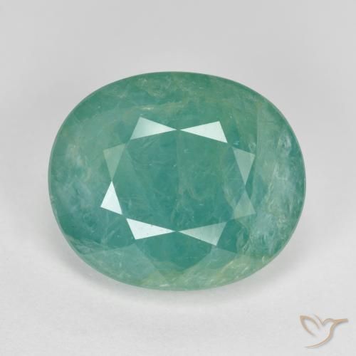 6.31 ct Blue Green Grandidierite, 13.2 x 11.2 mm Oval Cut From Madagascar, Photo A