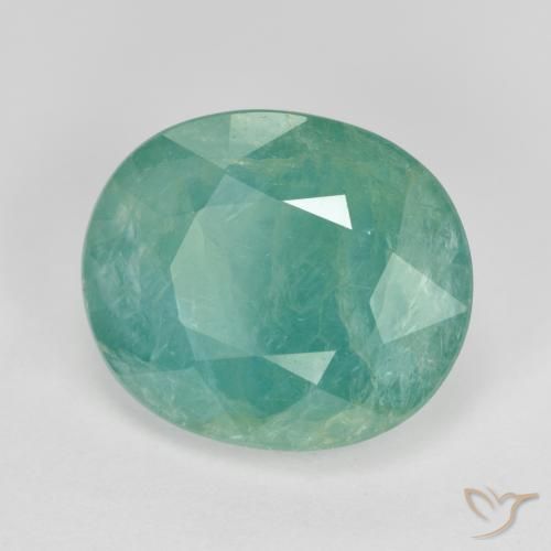 6.31 ct Turquoise Grandidierite Stone, Natural Grandidierite in Oval Facet Shape for Sale