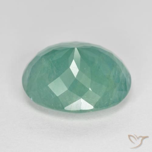 6.31ct Natural Medium Bluish Green Grandidierite, Oval, SI-I1
