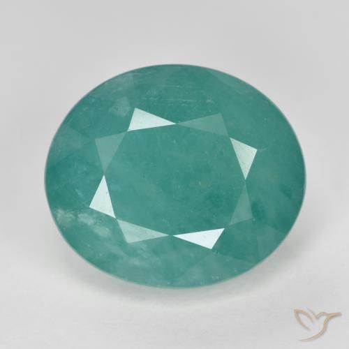 8.89 ct Blue Green Grandidierite, 14.2 x 12.2 mm Oval Cut From Madagascar, Photo A