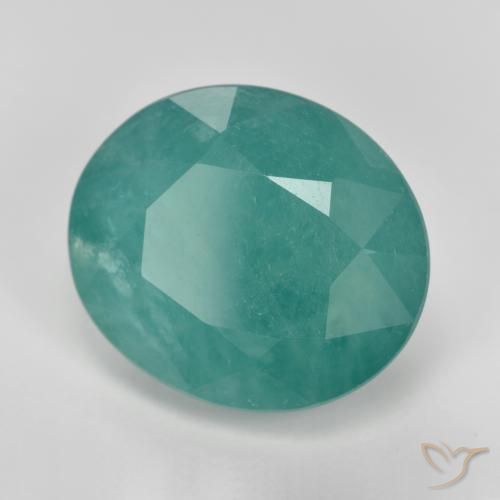 8.89 ct Turquoise Grandidierite Stone, Natural Grandidierite in Oval Facet Shape for Sale