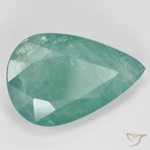 9.8 ct Blue Green Grandidierite, 20 x 13.2 mm Pear Cut From Madagascar, Photo A