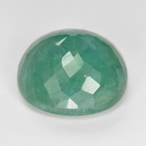 Grandidierite Gemstone in 12.8 x 12.5 mm Size for Sale, Grandidierite Stone in Bluish Green Color