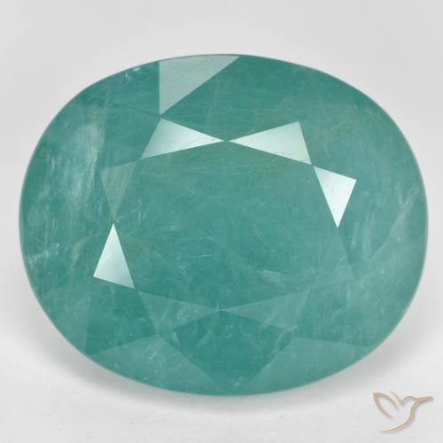 14.98 ct Blue Green Grandidierite, 17.5 x 14.6 mm Oval Cut From Madagascar, Photo A