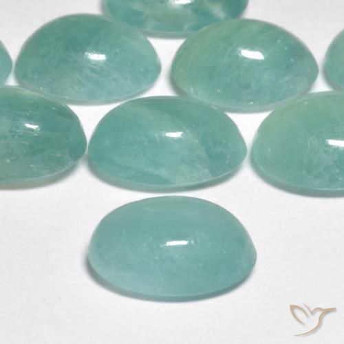 Grandidierite Gemstones in 8 x 6.7 mm Size for Sale, Grandidierite Stones in Light Teal Color
