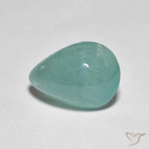 2.86ct Natural Medium Green Blue Grandidierite, Pear Shape, Translucent