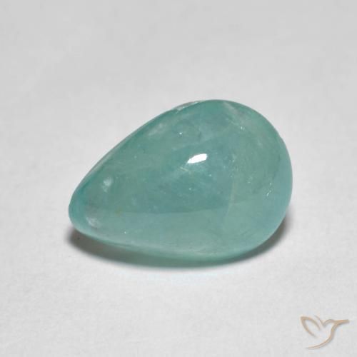 2.86 ct Turquoise Grandidierite Stone, Natural Grandidierite in Pear Cabochon Shape for Sale
