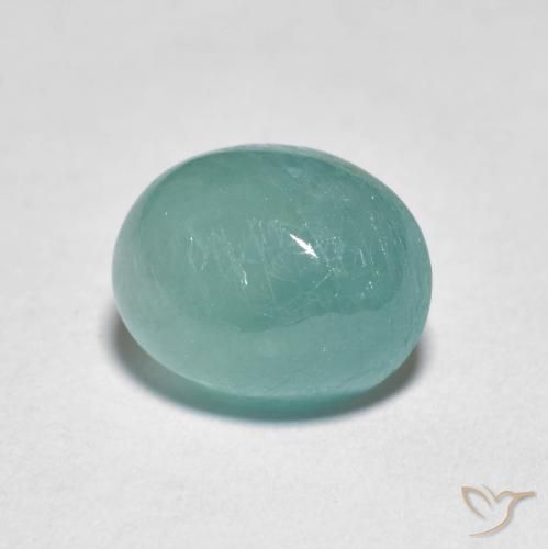 2.55 ct Turquoise Grandidierite Stone, Natural Grandidierite in Oval Cabochon Shape for Sale