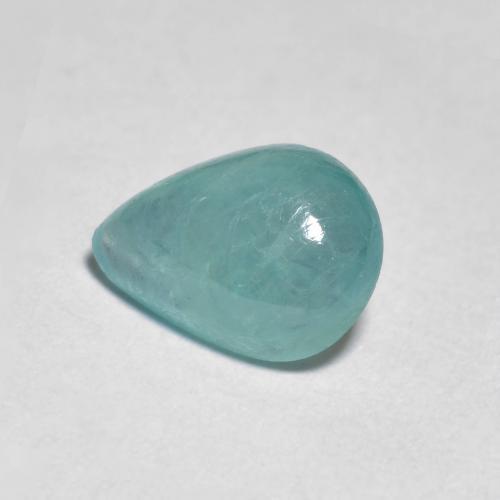 0.96 ct Turquoise Grandidierite Stone, Natural Grandidierite in Pear Cabochon Shape for Sale