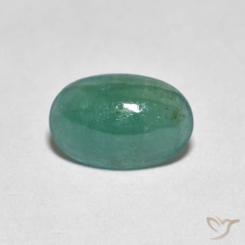 Greenish Blue Grandidierite Gem - 1.3ct Oval Cabochon (ID: 603079)