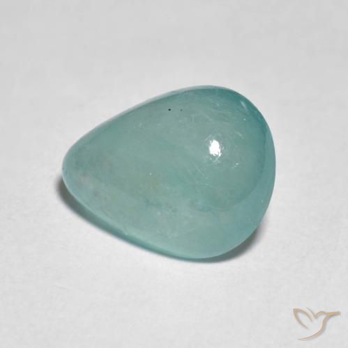 2.79 ct Turquoise Grandidierite Stone, Natural Grandidierite in Pear Cabochon Shape for Sale