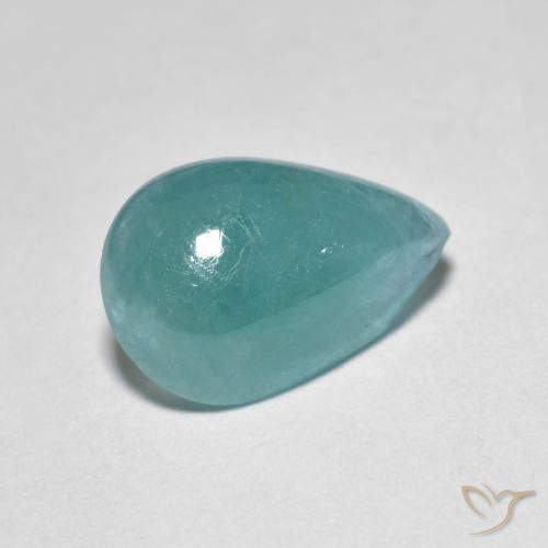 3.53 ct Turquoise Grandidierite Stone, Natural Grandidierite in Pear Cabochon Shape for Sale