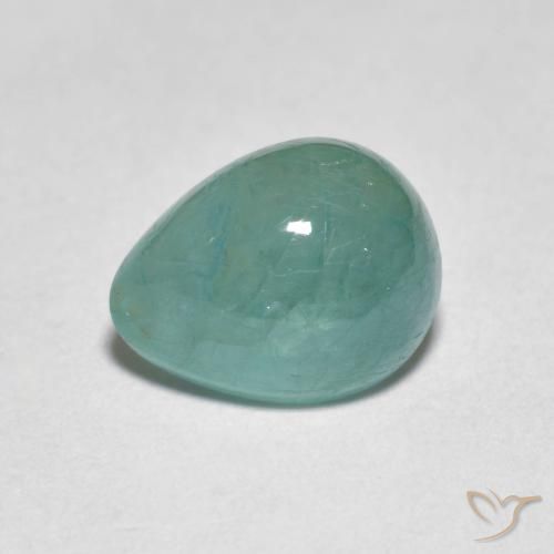 2.12ct Natural Bluish Green Grandidierite, Pear Shape, Translucent