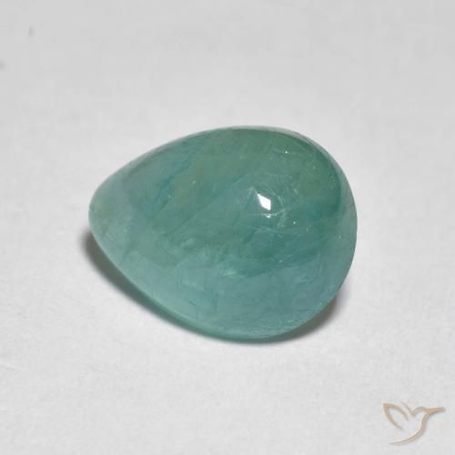 2.12 ct Turquoise Grandidierite Stone, Natural Grandidierite in Pear Cabochon Shape for Sale