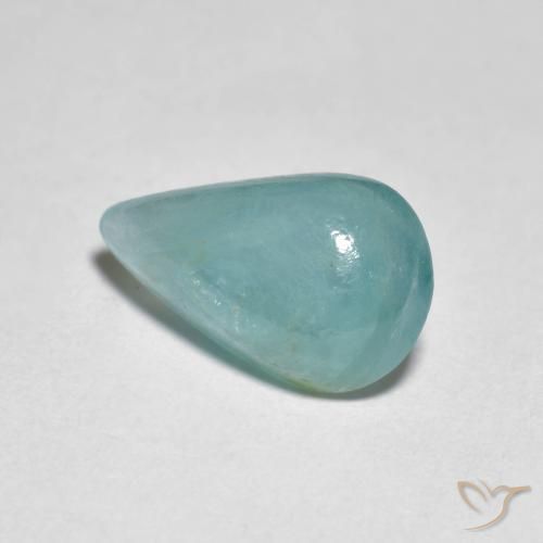 2.76 ct Turquoise Grandidierite Stone, Natural Grandidierite in Pear Cabochon Shape for Sale