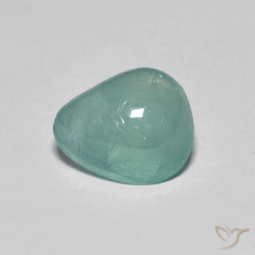0.99 ct Turquoise Grandidierite Stone, Natural Grandidierite in Pear Cabochon Shape for Sale