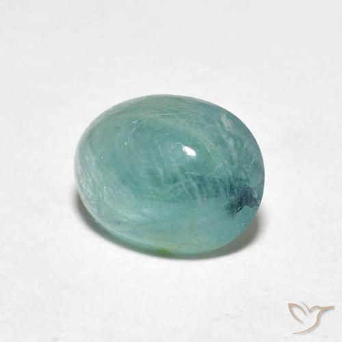 1.96 ct Turquoise Grandidierite Stone, Natural Grandidierite in Oval Cabochon Shape for Sale