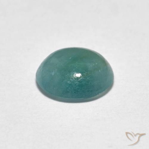 Grandidierite Gemstone in 7.1 x 6.6 mm Size for Sale, Grandidierite Stone in Medium Green Blue Color