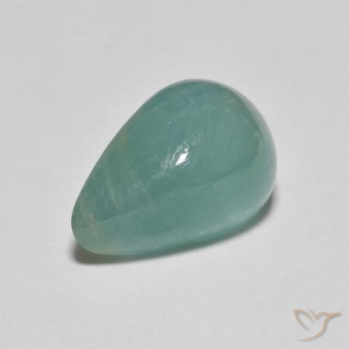 4.27 ct Turquoise Grandidierite Gemstone, Grandidierite Gem in Pear Cabochon Shape for Sale.
