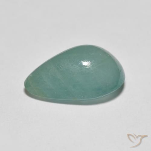 Grandidierite Gemstone in 13 x 8.6 mm Size for Sale, Grandidierite Stone in Light Bluish Green Color