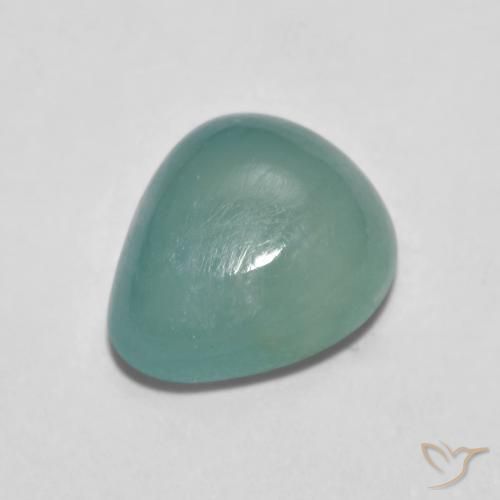 2.09ct Natural Light Bluish Green Grandidierite, Pear Shape, Translucent