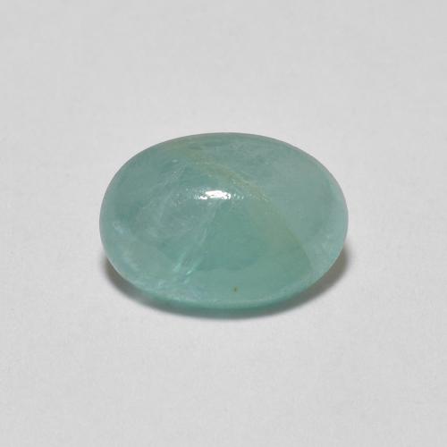 Light Bluish Green Grandidierite Gem - 1.3ct Oval Cabochon (ID: 614324)