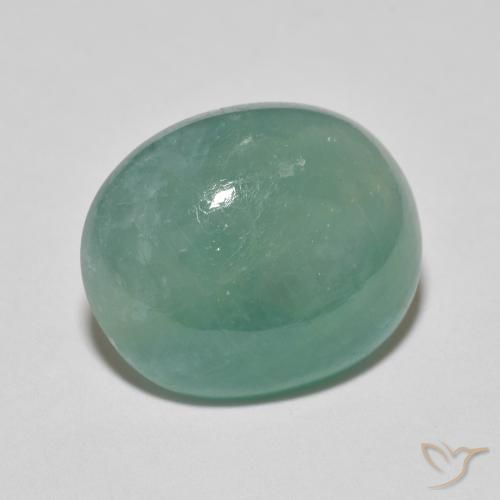 8.97 ct Turquoise Grandidierite Stone, Natural Grandidierite in Oval Cabochon Shape for Sale