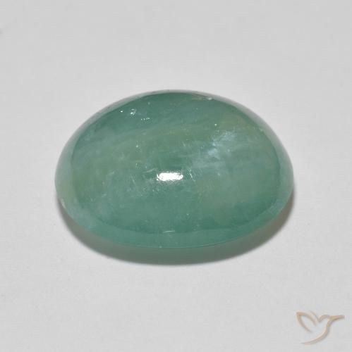 Grandidierite Gemstone in 14.6 x 12.3 mm Size for Sale, Grandidierite Stone in Medium Bluish Green Color